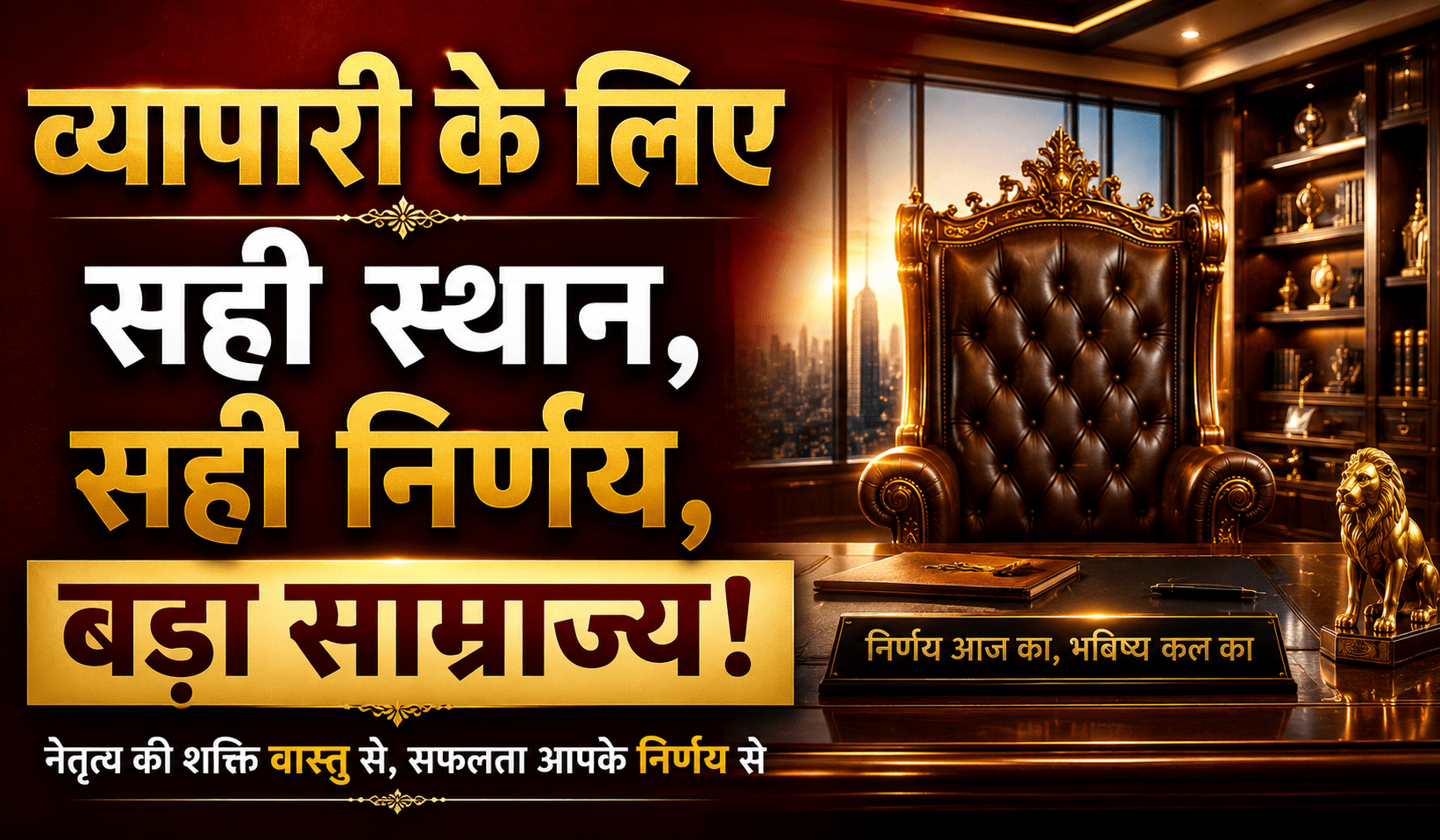 व्यापारी के लिए सही स्थान, सही निर्णय