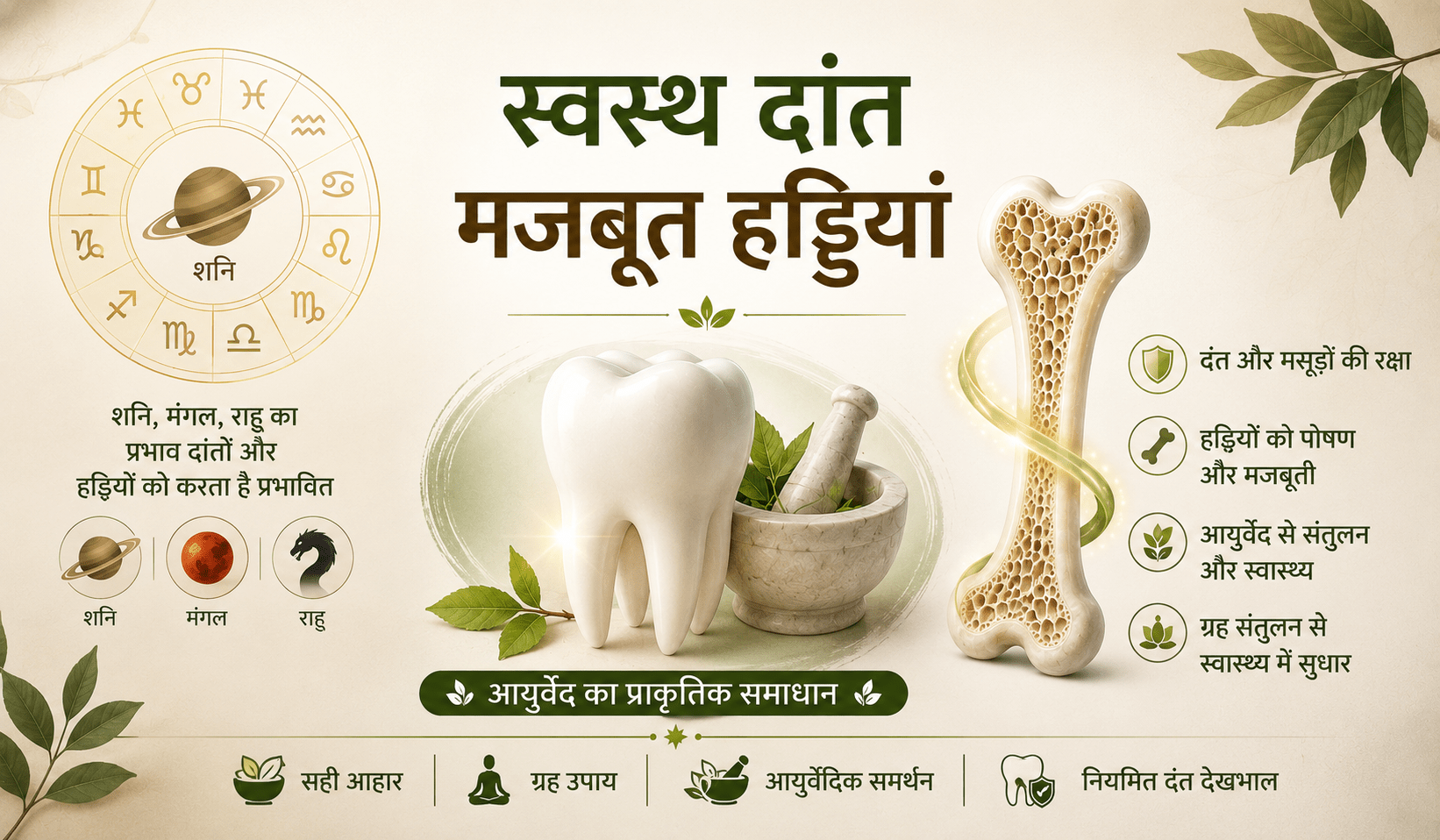 स्वस्थ दांत मजबूत हड्डियां — आयुर्वेद का प्राकृतिक समाधान