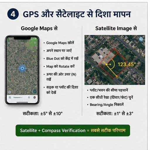 GPS और सैटेलाइट से सटीक दिशा मापन