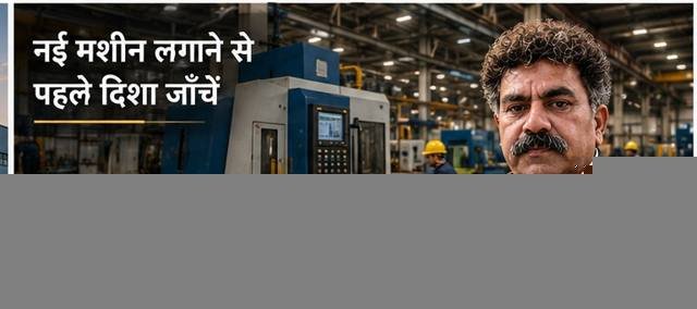 नई मशीन लगाने से पहले दिशा जांचें