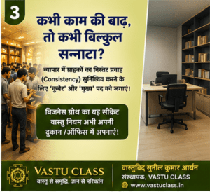 Read more about the article कभी काम की बाढ़ और कभी बिल्कुल सन्नाटा? व्यापार में निरंतरता लाने का यह सीक्रेट वास्तु नियम जान लीजिए!