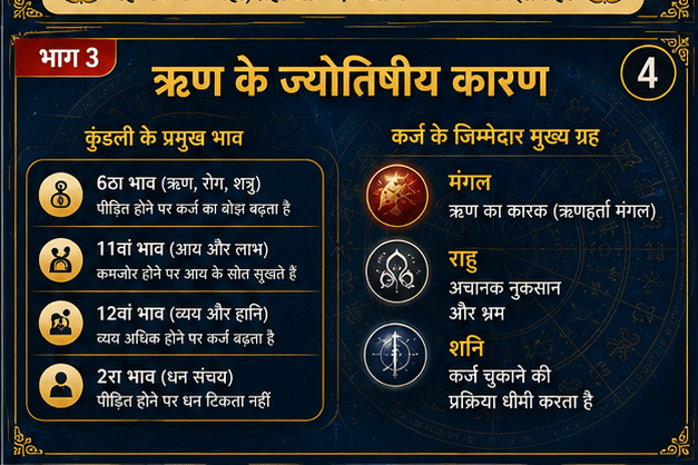ऋण के ज्योतिषीय कारण