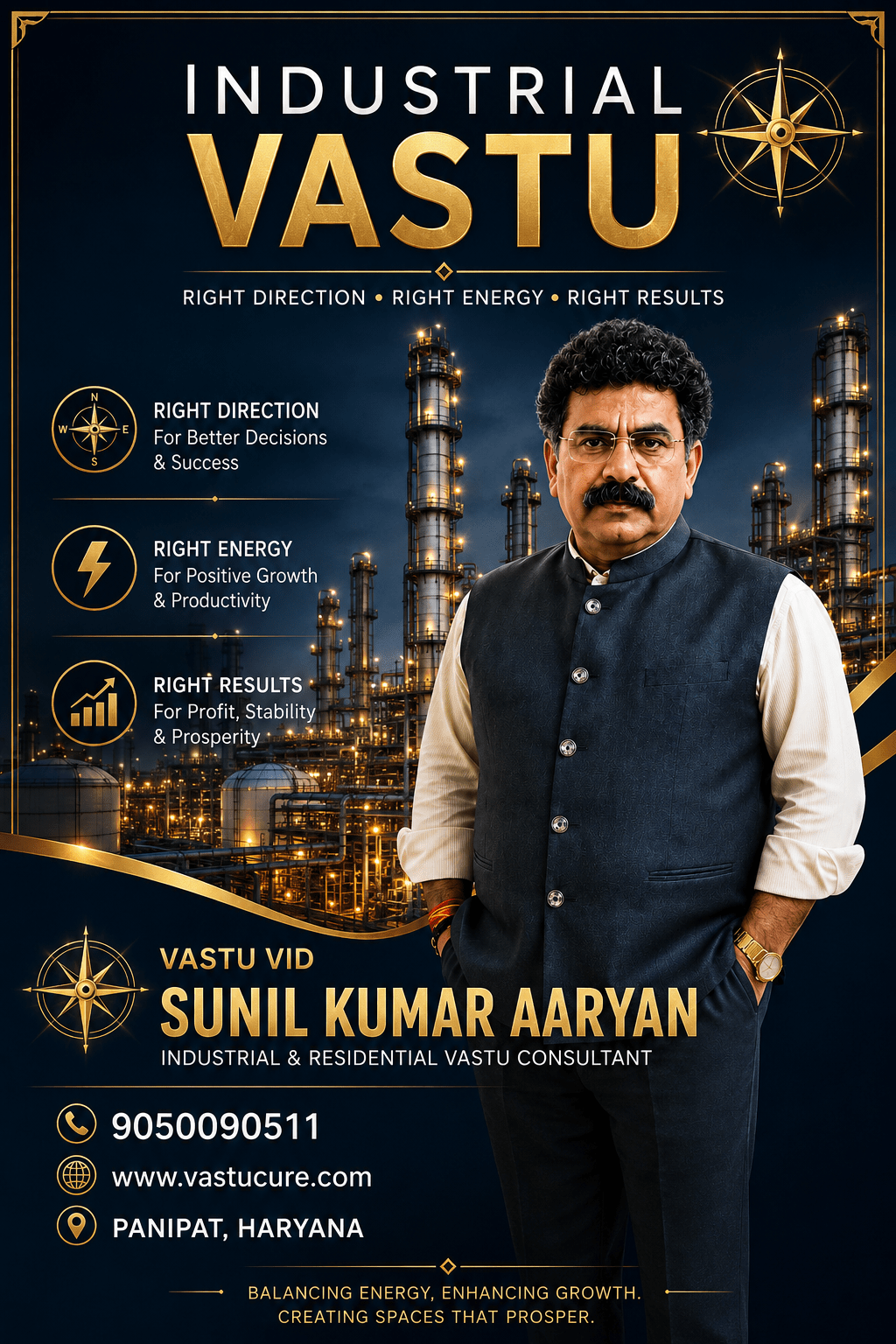 Industrial and Residential Vastu Consultant Panipat - Sunil Kumar Aaryan