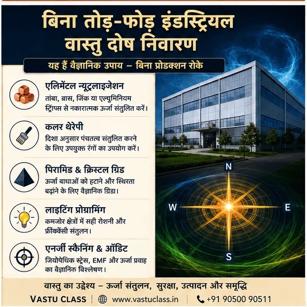 बिना तोड़फोड़ इंडस्ट्रियल वास्तु दोष निवारण हिंदी